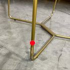 Open Box: Slope Leather Bar Stool (30"H) - Saddle Leather Nut, Antique Brass