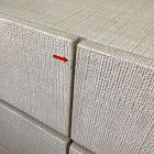 Open Box: Solstice Painted Raffia 6 Drawer Dresser (60") - Whitewash