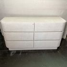 Open Box: Solstice Painted Raffia 6 Drawer Dresser (60") - Whitewash