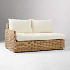 Open Box: Westport Slim Profile Outdoor Left Arm Sofa - Crosshatch Weave Alabaster, Natural