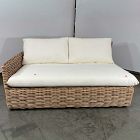 Open Box: Westport Slim Profile Outdoor Left Arm Sofa - Crosshatch Weave Alabaster, Natural