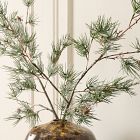 Faux Frosted Pine Cone Branch