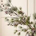 Pre-Lit Faux Frosted Red Berry Pine Branch