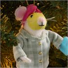 Felt Mouse in Pajamas Ornament