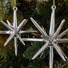 Glass Burst Snowflake Ornament - Silver