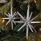 Glass Burst Snowflake Ornament - Silver