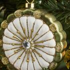 Glass Floral Jewel Ornament