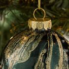 Glass Glitter Swirl Ornament