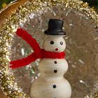 Glass Snowman Snow Globe Ornament