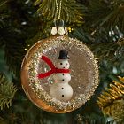 Glass Snowman Snow Globe Ornament