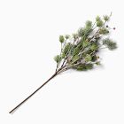 Pre-Lit Faux Frosted Red Berry Pine Branch