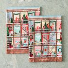 Nicole Cicak Christmas Brownstone Tea Towels (Set of 2)