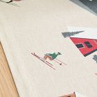 Retro Skier Printed Table Runner