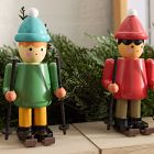 Skier Wood Stocking Holder