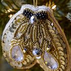 Embroidered Resting Bee Ornament