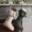 Linen Ruffle Hem Stocking