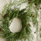 Faux Juniper Pine Cone Wreaths (Set of 3)