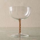 Candy Swirl Stemmed Coupe Glass Sets
