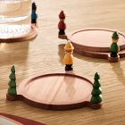 SickKids® Holiday Skier Wood Coaster Sets
