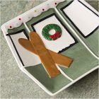 Holiday Skier Stoneware Gondola Appetizer Plate Sets