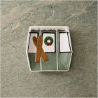 Holiday Skier Stoneware Gondola Appetizer Plate Sets