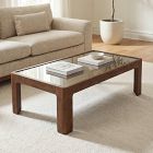 Tallisa Scalloped Glass Coffee Table (52")