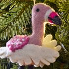 Felt Ballerina Flamingo Ornament