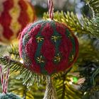 Festive Fun Embroidered Felt Ornaments (Set of 6)