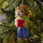 Felt Reading Lion Ornament