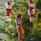 Felt Animal Marching Band Ornaments (Set of 3)
