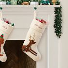 Felt Reindeer in Lights Stocking