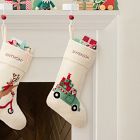 Felt Santa in Truck Stocking