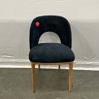 Open Box: Boerum Dining Chair - Performance Distressed Velvet Midnight, Blonde