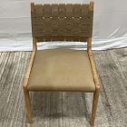 Open Box: Dunham Dining Chair - Ludlow Leather Sand, Blonde, Sand Straps
