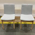 Open Box: Framework Dining Chair, Set of 2 - Twill Frost Gray, Blonde