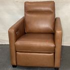 Open Box: Harris Leather Power Recliner - Saddle Leather Nut, Chocolate