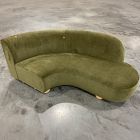 Open Box: Laurent Right Arm Wedge Chaise - Performance Distressed Velvet Juniper, Blonde