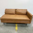Open Box: Axel Right Arm Sofa - Saddle Leather Nut, Metal