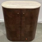 Open Box: Beaux Bar Cabinet (32") - Hickory Burl, Champagne Bronze