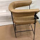 Open Box: Conover Counter Stool - Chaps Saddle, Matte Black