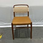 Open Box: Eindhoven Dining Chair - Paper Cord, Ludlow Leather Sesame, Cool Walnut