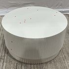 Open Box: Fluted Indoor/Outdoor Round Coffee Table (32") - White