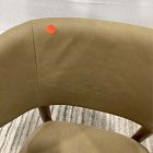 Open Box: Hyde Leather Dining Chair - Ludlow Leather Cumin, Cool Walnut