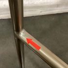 Open Box: Jack Metal Frame Bar Stool (30"H) - Vegan Leather Saddle, Champagne Bronze