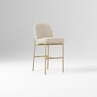 Open Box: Jack Metal Frame Counter Stool - Performance Distressed Velvet Sand, Champagne Bronze