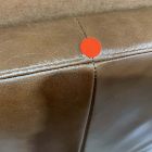 Open Box: Simple Upholstered Wall-Mounted Queen Headboard - Statesville Leather Toffee
