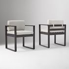 Open Box: Telluride Aluminum Outdoor Dining Arm Chairs, Set of 2 - Dark Bronze