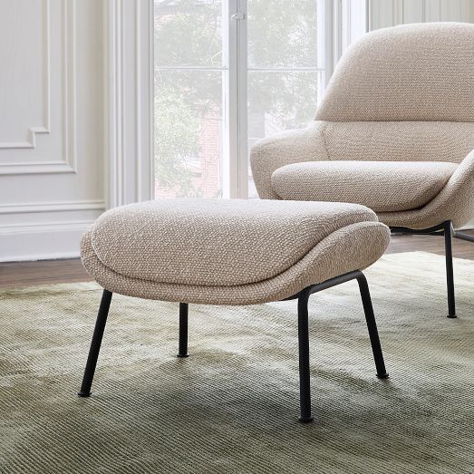 Fillmore Mid-Century Ottoman | West Elm
