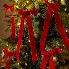 Velvet Bow Clip-On Ornaments (Set of 6)