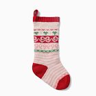 Fair Isle Knit Stocking - Pretty Bows